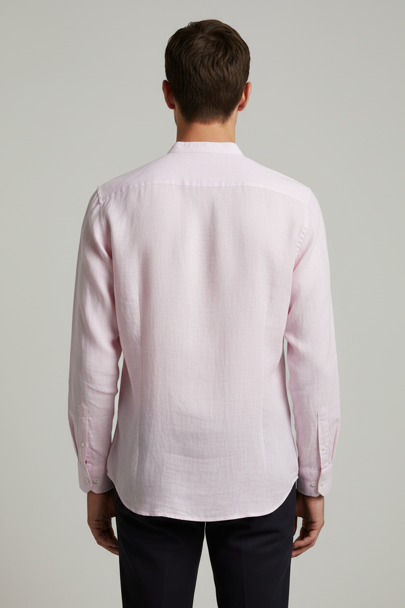 Camicia lino rosa - retro
