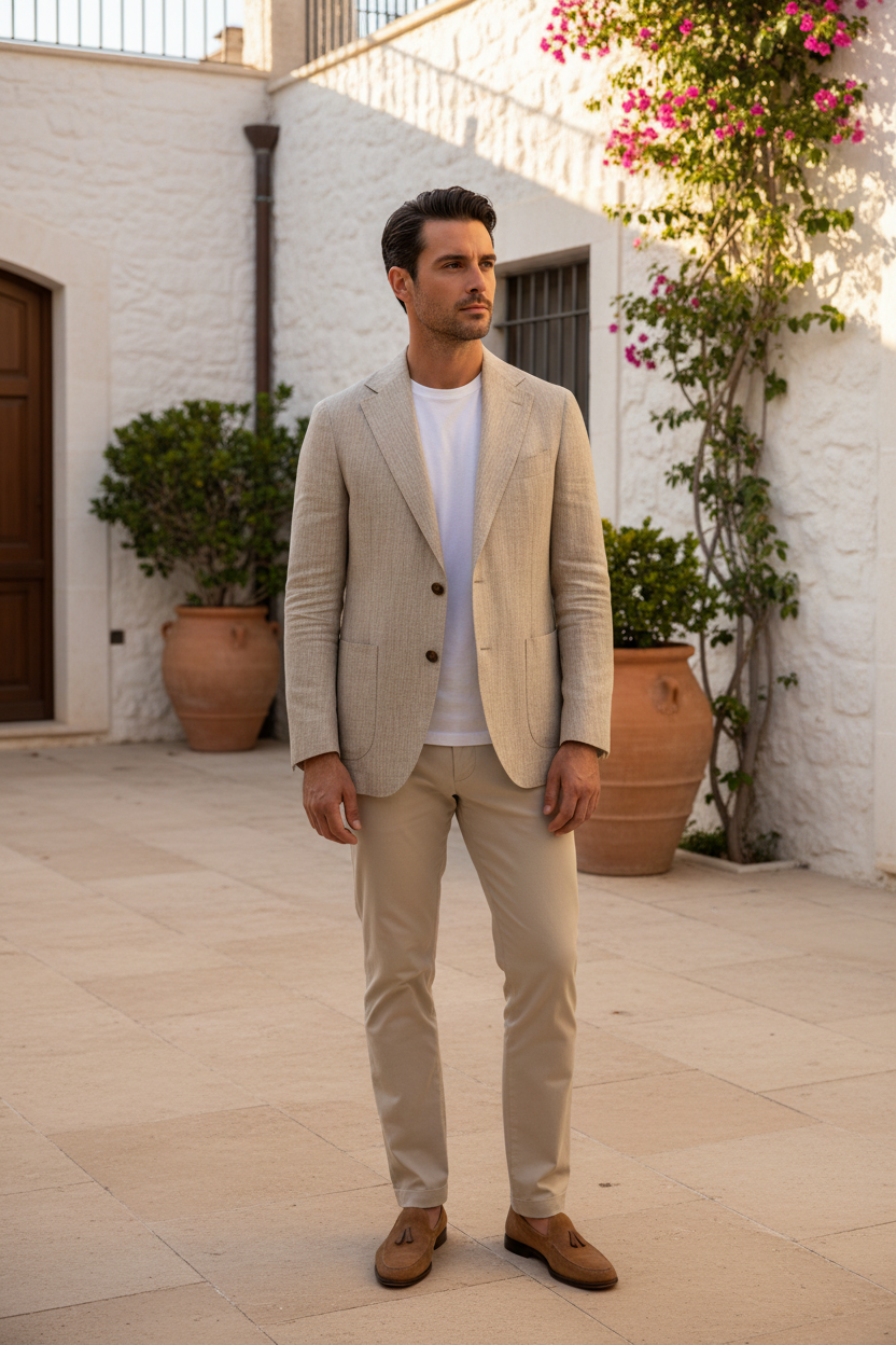 Modello blazer chiuso écru